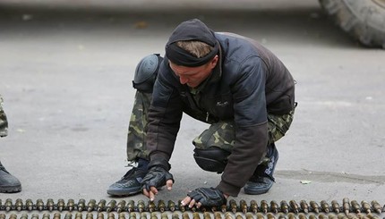 Служба украинских военных под Мариуполем 