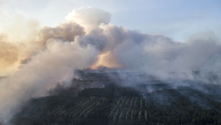 Пожар в зоне ЧАЕС локализован, но не потушен