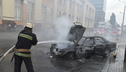 В Киеве на ходу загорелся автомобиль