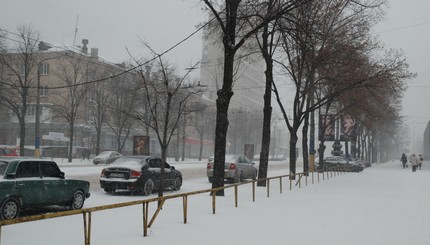 Запорожье в снегу 