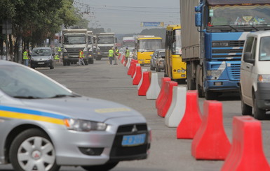 Проспект Победы сузили вдвое  