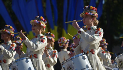 На Софийской площади отметили День Нацполиции 