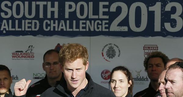 Британский принц Гарри добрался до Южного полюса