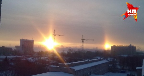 В небе над Казанью взошло два Солнца