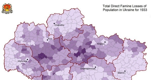 Киевлянам показали интерактивную карту Голодомора