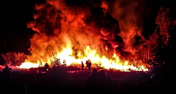 Под Харьковом сгорела маслобойня