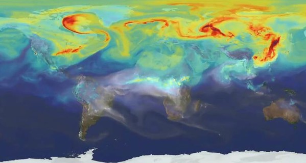 Как углеродное загрязнение распространяется по планете