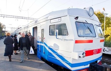 В Киеве поломалась городская электричка