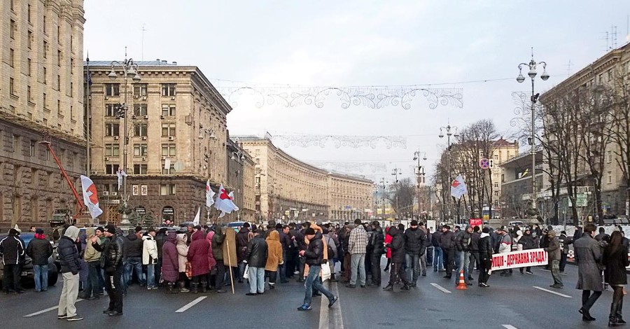 Владельцы МАФов перекрыли Крещатик