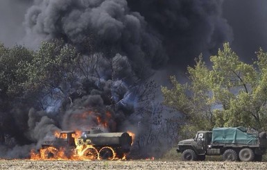 На Луганщине на фугасе подорвался бензовоз