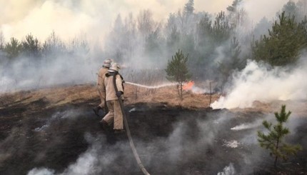 Пожар в Чернобыле