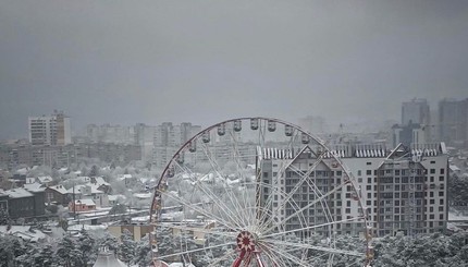 В Харькове выпал первый снег