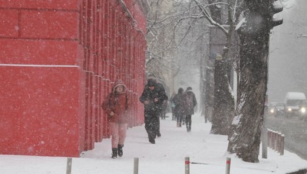 Снегопад в Киеве