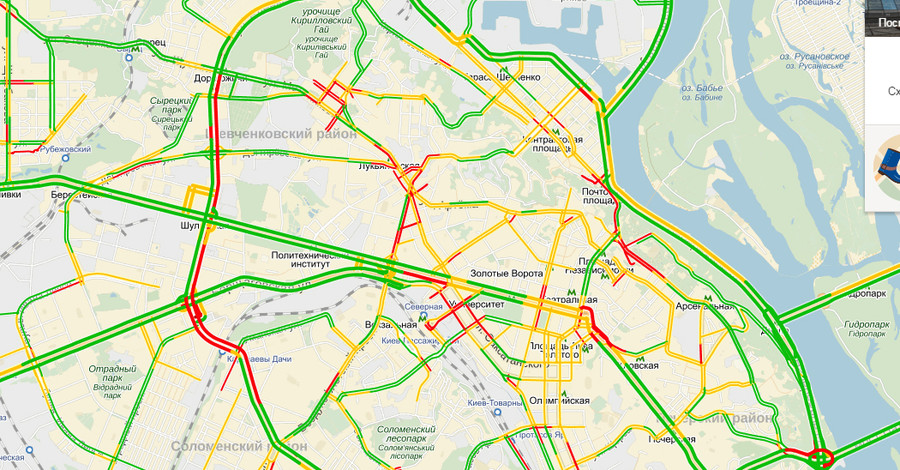 Пробки в Киеве: каких дорог желательно избегать