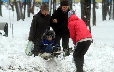 Запорожье и Днепропетровск в ледяном плену