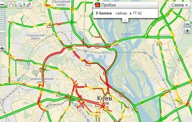 Киев остановился в пробках