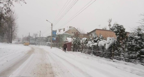 На Западной Украине наступила зима