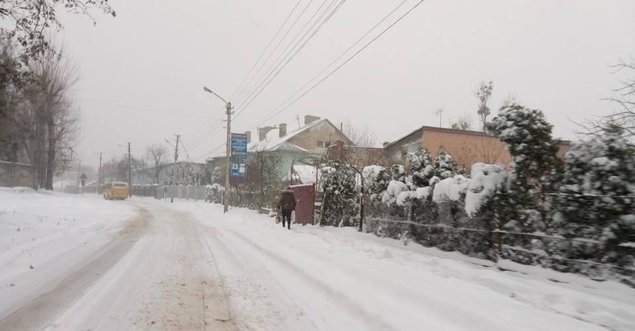 На Западной Украине наступила зима