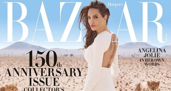 Анджелина Джоли приручила гепардов в новой фотосессии