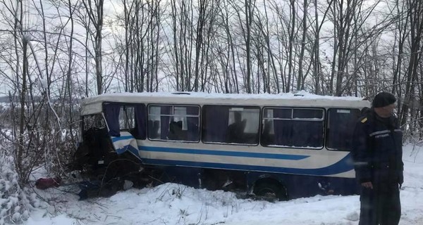 На Львовщине пассажирский автобус влетел в грузовик