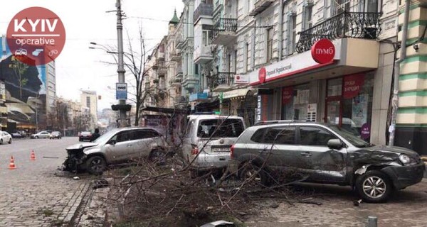 Снес деревья, авто и остановку: первая грандиозная авария этого года