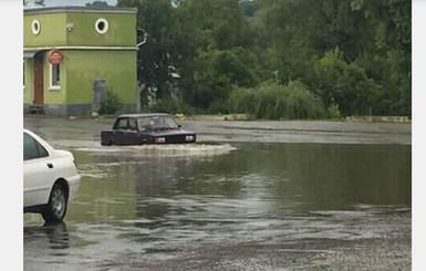 В Тернопольской области после ливня город Збараж превратился в 