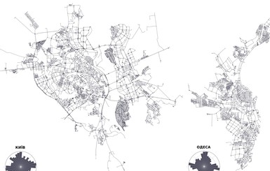 Исследователи показали, как выглядят сети улиц городов Украины