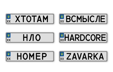 В МВД показали самые безумные автомобильные номера украинцев