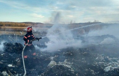 В Черновицкой области загорелась свалка