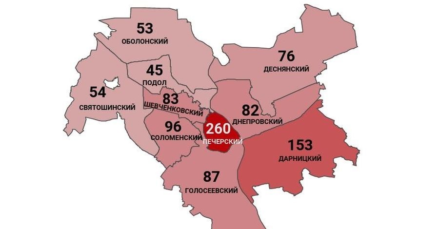 Коронавирус в Киеве по районам: заражены 989 человек