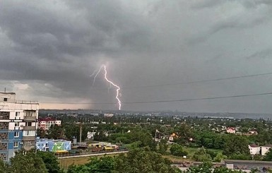 На Днепр и Каменское обрушился ливень, а в Запорожье ветер повалил деревья