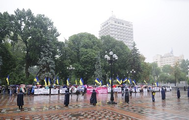 Запорожцы в Киеве требуют принять законопроект о спецстатусе  из-за экологии 