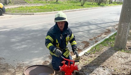 Пожар на территории воинской части в Рубежном