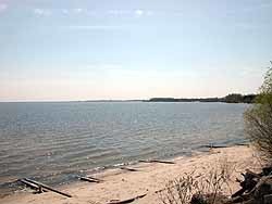 Вода в Каховском водохранилище покраснела 