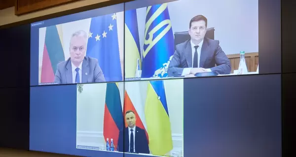 Володимир Зеленський із президентами Литви та Польщі закликав Росію відвести війська від кордону України