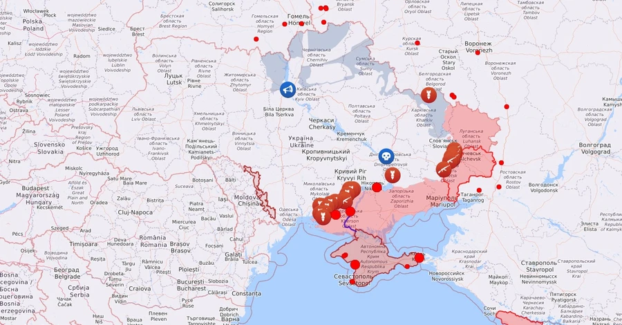 Карта бойових дій в Україні: 01.10.2022