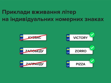  В Украине ограничили использование Z и V в автономерах 