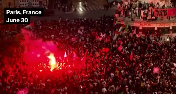 В Париже после первого тура досрочных парламентских выборов начались протесты