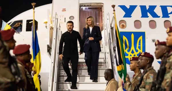 Володимир та Олена Зеленські уперше прибули до Південно-Африканської Республіки