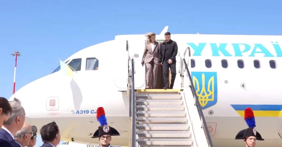 Зеленские прибыли в Рим, где президент, в частности, встретится с Папой Римским