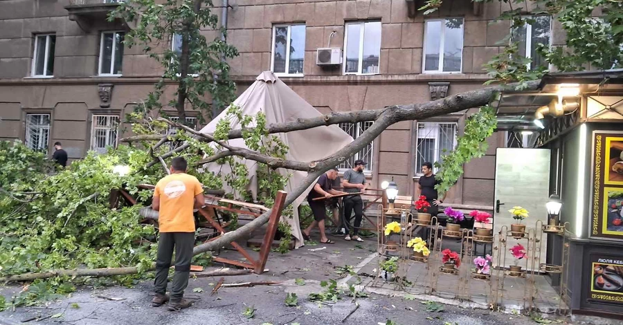 Ураган в Одессе - поваленные деревья, разбитые автомобили, а в море могут дрейфовать мины