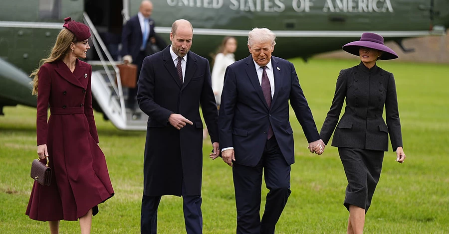 Трамп з дружиною прибули на зустріч з королем Чарльзом - зустрічали їх принц та принцеса Вельські