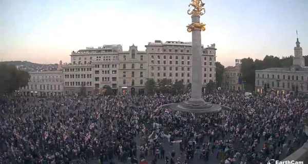 У Тбілісі масові протести, активісти увірвалися у двір президентського палацу