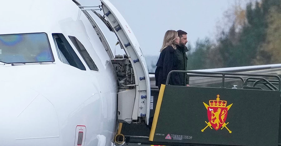 Зеленський на шляху до Швеції зупинився у Норвегії разом з дружиною