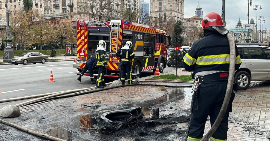 Поліція затримала чоловіка, який підпалив шини під КМДА