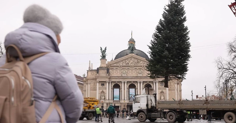 Новогодние елки Украины: в Полтаве - первая за годы войны, во Львове - подарок от жителей