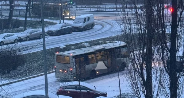 В Киеве выпал первый снег
