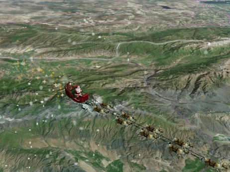 Санта Клаус пролетів над Україною, щоб доставити подарунки на Різдво