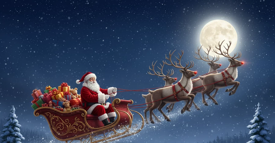 Санта-Клаус вирушив у різдвяну подорож по світу