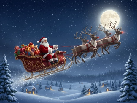 Санта-Клаус отправился в рождественское путешествие по миру 